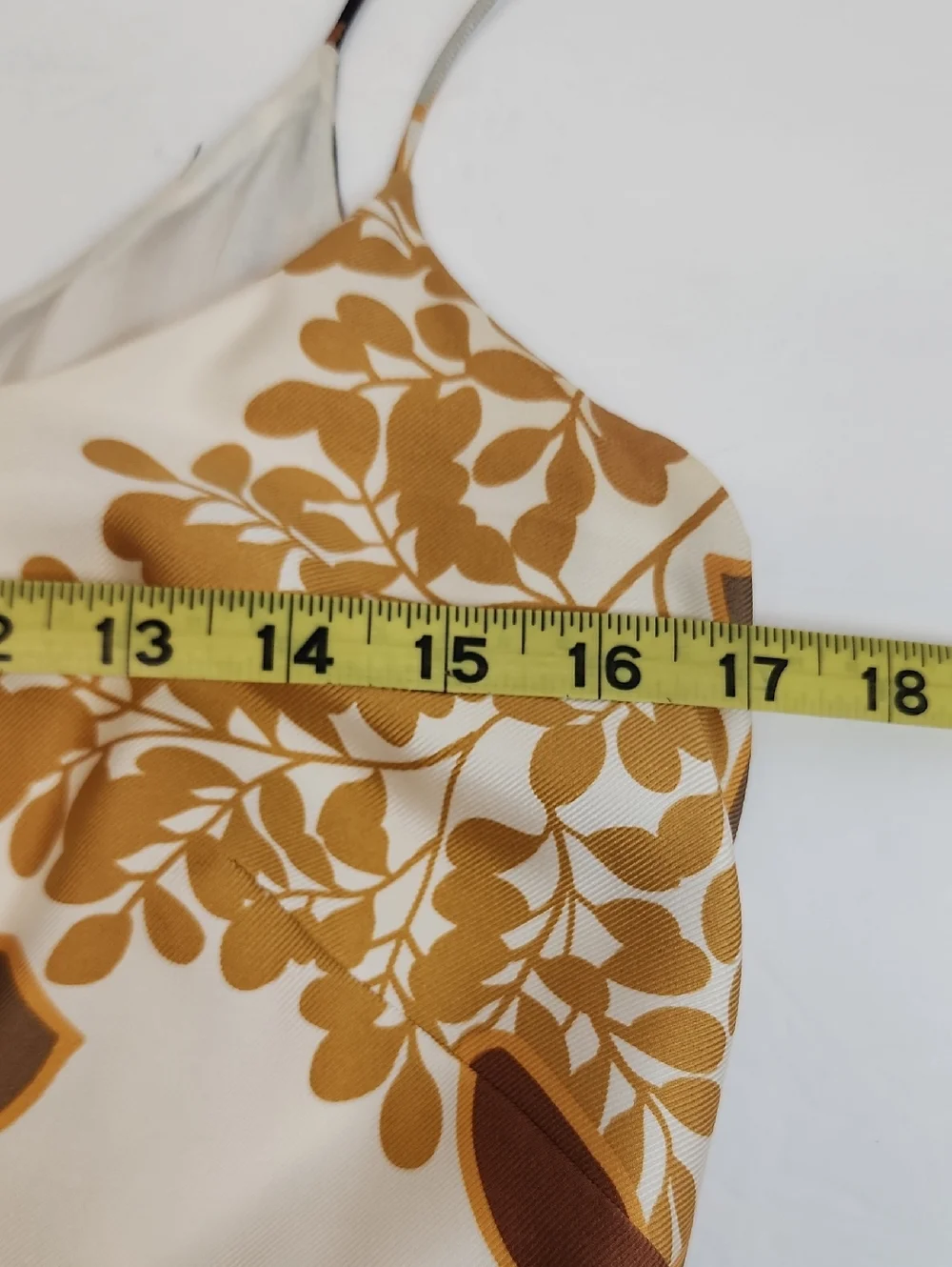J.Crew Satin Floral Slip Midi Dress Spaghetti Strap Brown Cream Size 8 - Picture 9 of 11
